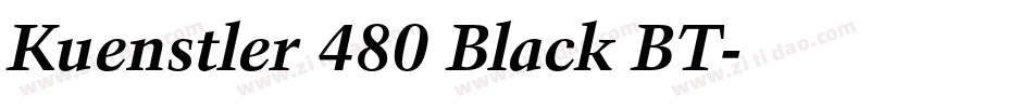Kuenstler 480 Black BT字体转换